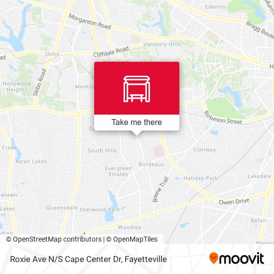 Roxie Ave N/S Cape Center Dr map