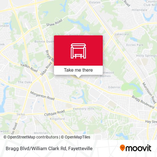 Mapa de Bragg Blvd/William Clark Rd