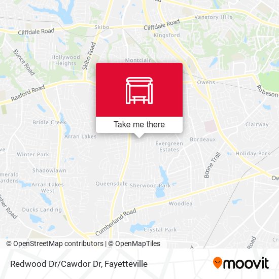 Redwood Dr/Cawdor Dr map