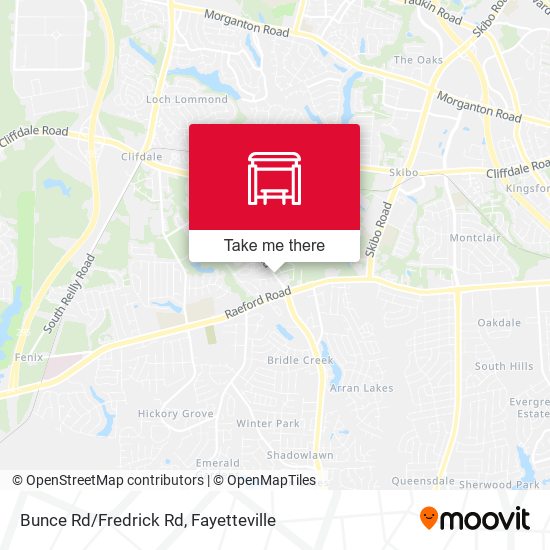 Bunce Rd/Fredrick Rd map