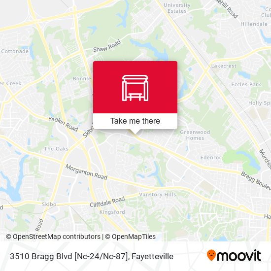 Mapa de 3510 Bragg Blvd [Nc-24/Nc-87]