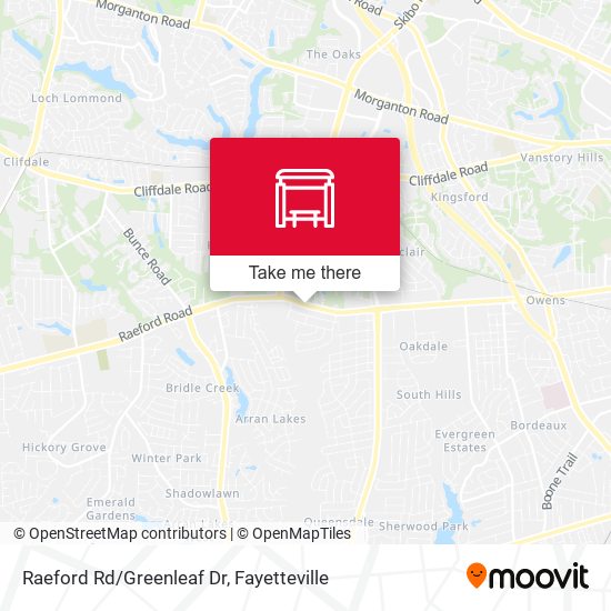 Raeford Rd/Greenleaf Dr map