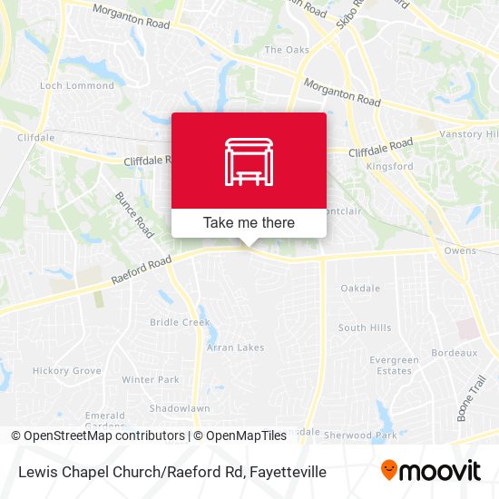 Lewis Chapel Church/Raeford Rd map