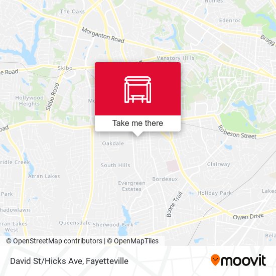 Mapa de David St/Hicks Ave