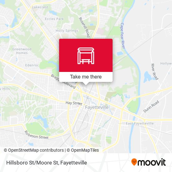 Hillsboro St/Moore St map