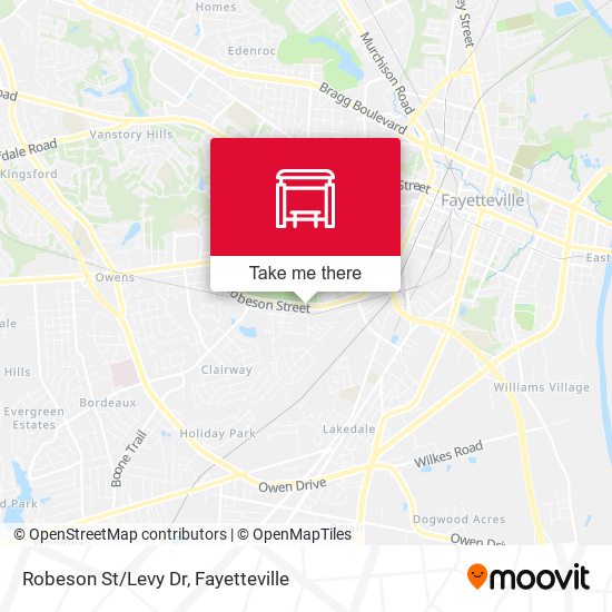 Robeson St/Levy Dr map
