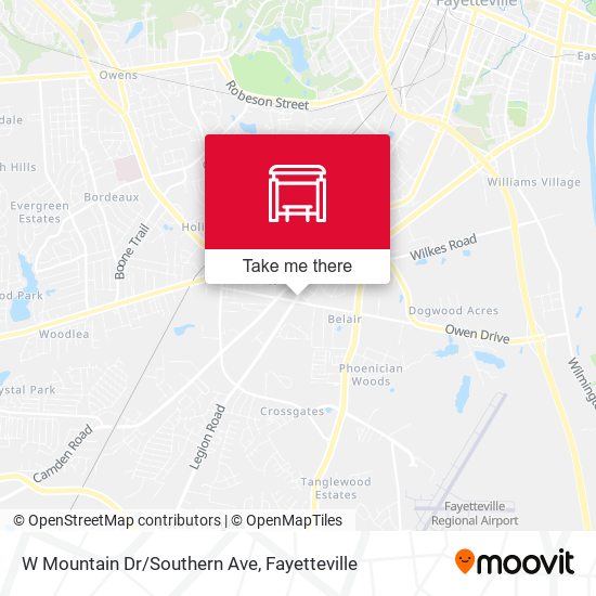 W Mountain Dr/Southern Ave map