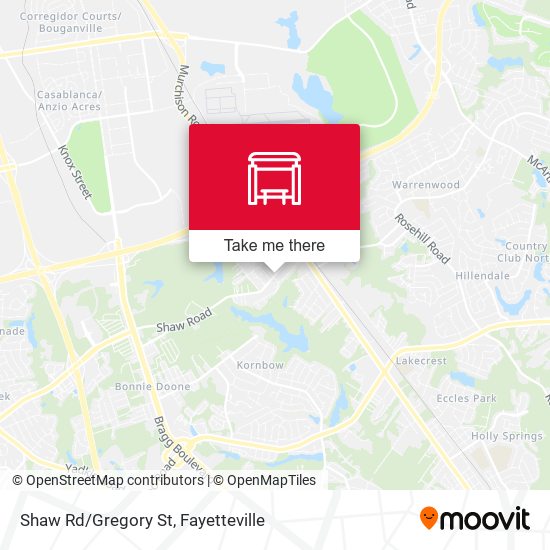 Shaw Rd/Gregory St map