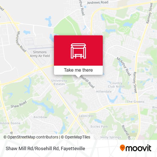 Shaw Mill Rd/Rosehill Rd map