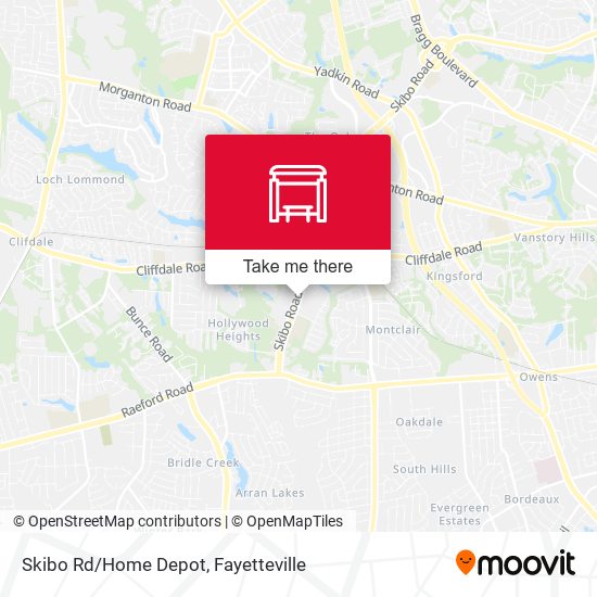 Skibo Rd/Home Depot map