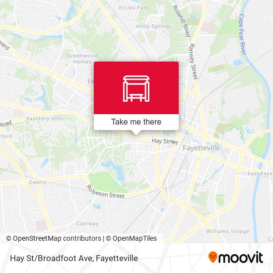 Hay St/Broadfoot Ave map