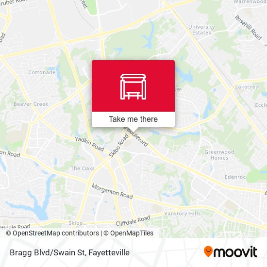 Mapa de Bragg Blvd/Swain St