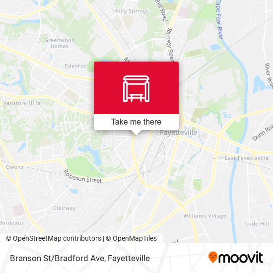 Branson St/Bradford Ave map