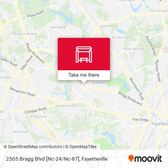Mapa de 2505 Bragg Blvd [Nc-24/Nc-87]