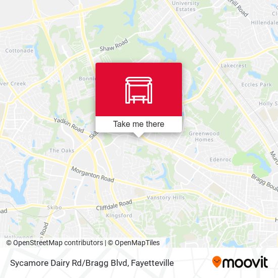 Sycamore Dairy Rd/Bragg Blvd map