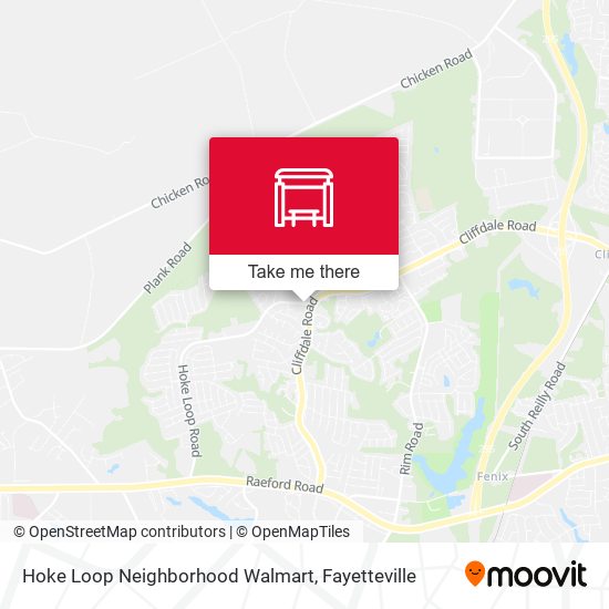 Mapa de Hoke Loop Neighborhood Walmart