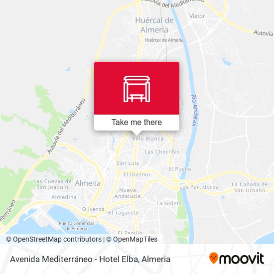 Avenida Mediterráneo - Hotel Elba map