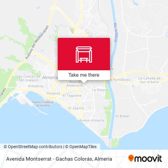 Avenida Montserrat - Gachas Colorás map