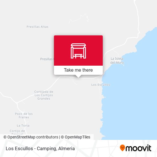 mapa Los Escullos - Camping