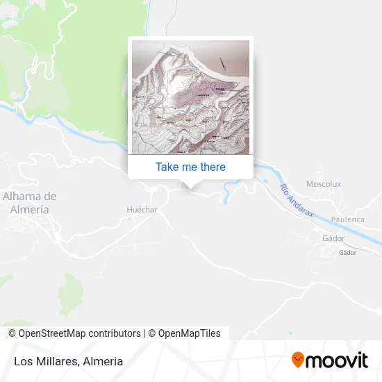 Los Millares map