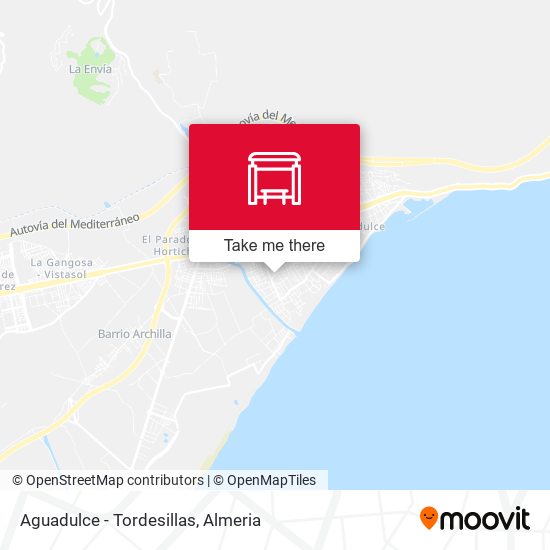 Aguadulce - Tordesillas map