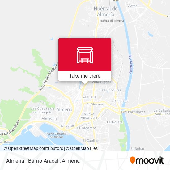 Almería - Barrio Araceli map