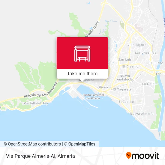 Via Parque Almeria-Al map