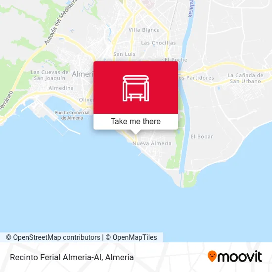 Recinto Ferial Almeria-Al map