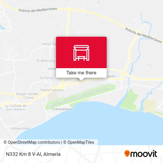 N332 Km 8 V-Al map