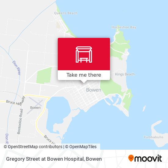 Gregory Street at Bowen Hospital map