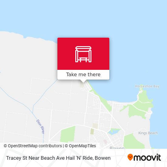 Tracey St Near Beach Ave Hail 'N' Ride map