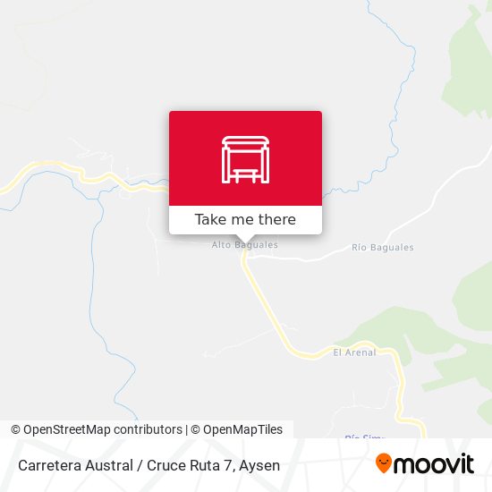 Carretera Austral / Cruce Ruta 7 map