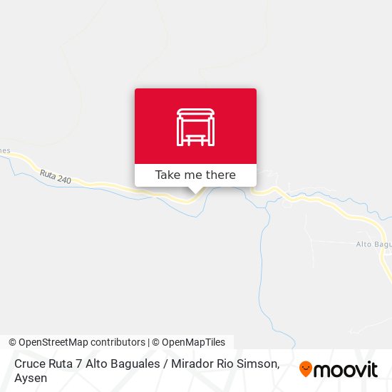 Cruce Ruta 7 Alto Baguales / Mirador Rio Simson map