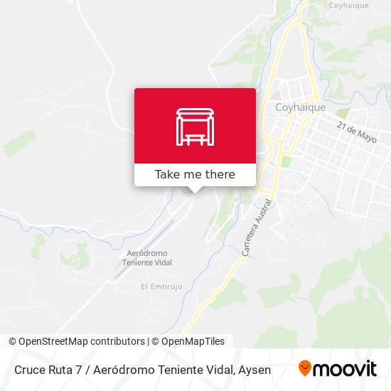 Cruce Ruta 7 / Aeródromo Teniente Vidal map