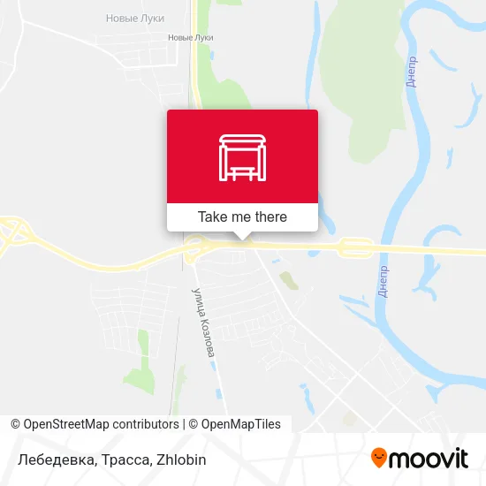 Лебедевка, Трасса map