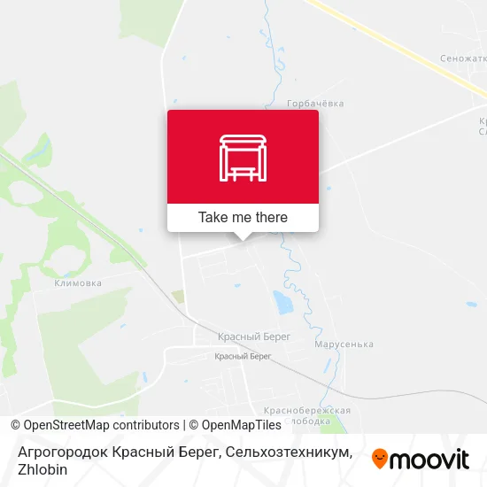 Агрогородок Красный Берег, Сельхозтехникум map