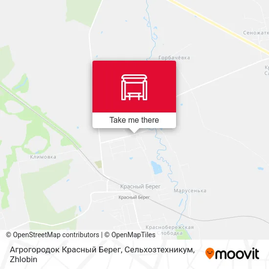 Агрогородок Красный Берег, Сельхозтехникум map