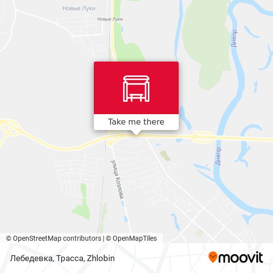 Лебедевка, Трасса map