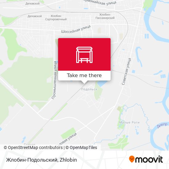 Жлобин-Подольский map