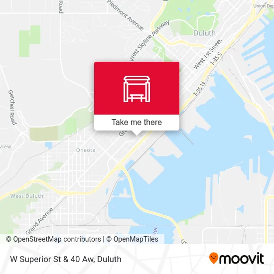 W Superior St & 40 Aw map