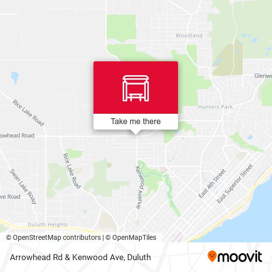 Arrowhead Rd & Kenwood Ave map