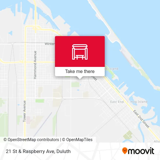 Mapa de 21 St & Raspberry Ave