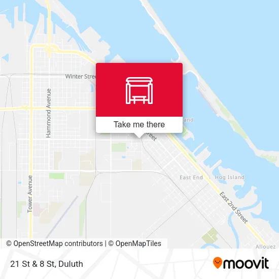 Mapa de 21 St & 8 St