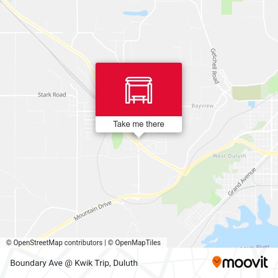 Boundary Ave @ Kwik Trip map