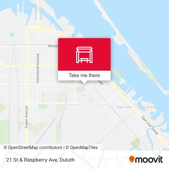 Mapa de 21 St & Raspberry Ave