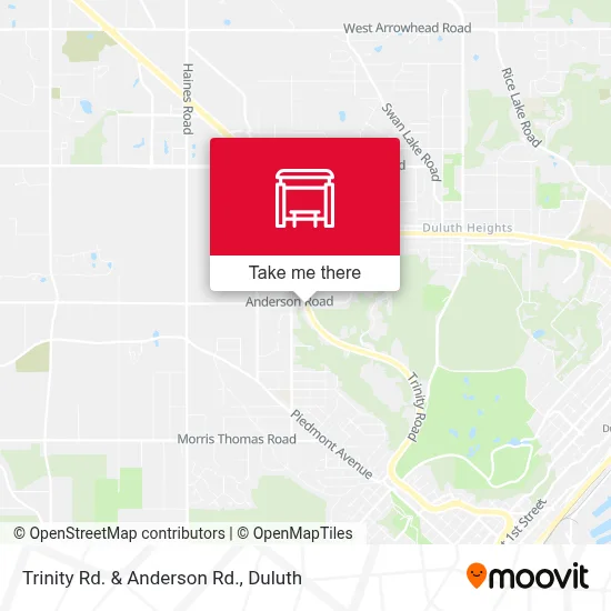 Trinity Rd. & Anderson Rd. map