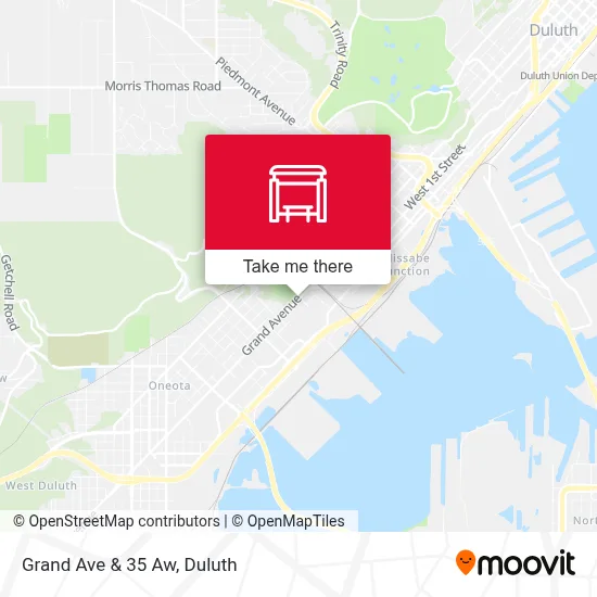 Grand Ave & 35 Aw map