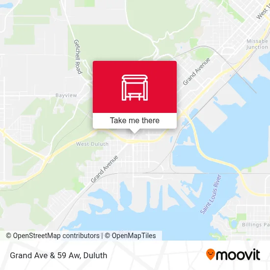 Grand Ave & 59 Aw map