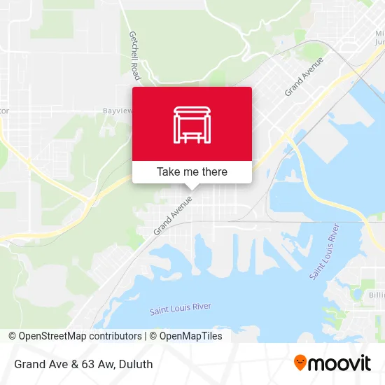 Grand Ave & 63 Aw map