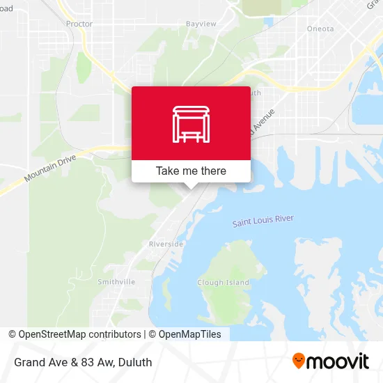 Grand Ave & 83 Aw map